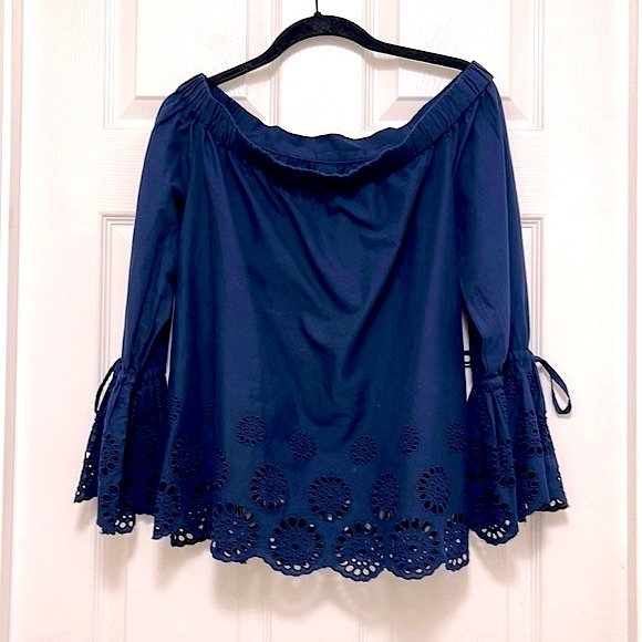 *SALE* Isabella Sinclair Off The Shoulder Eyelet Top - Picture 7 of 7